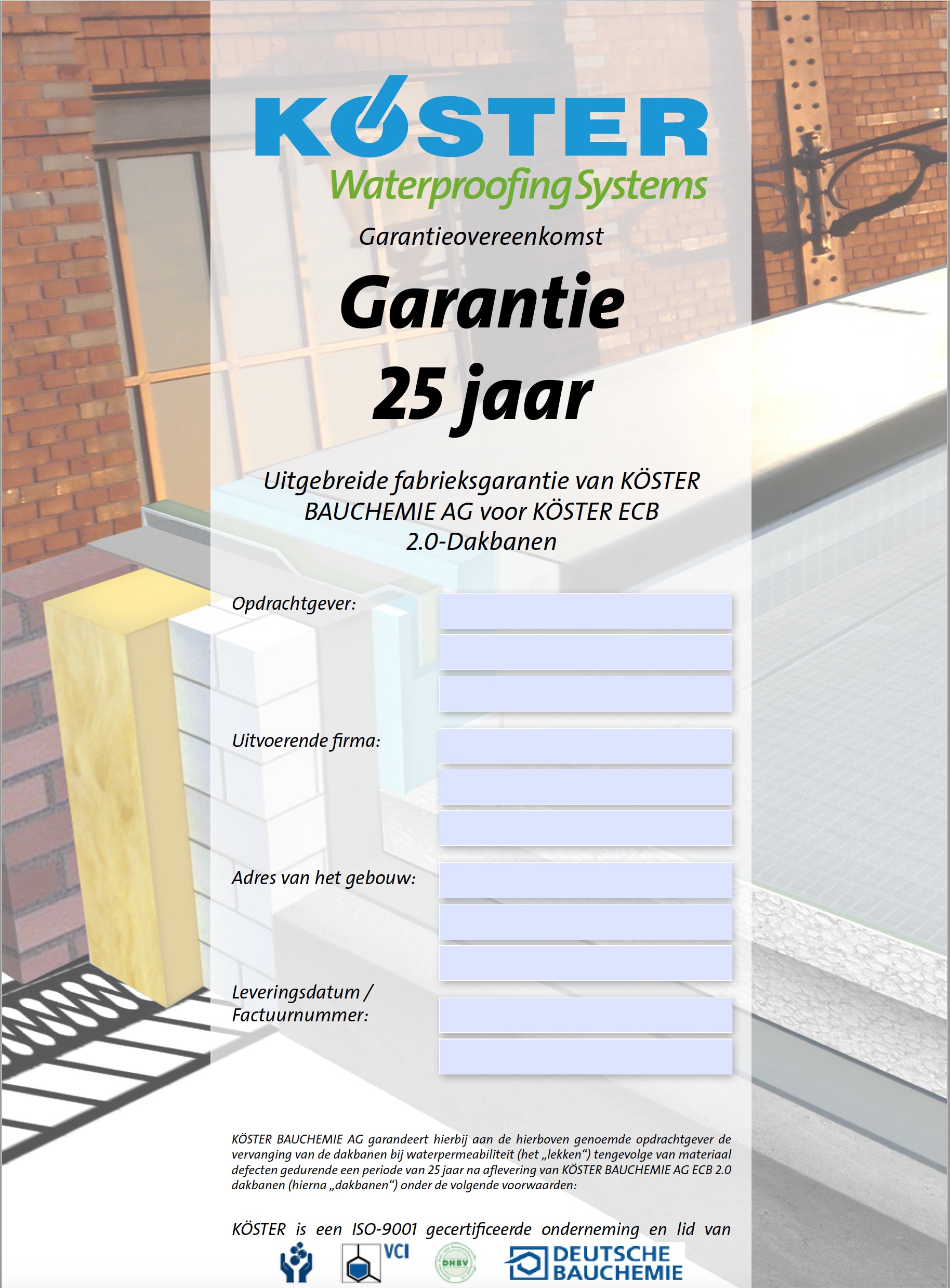 Garantie ECB Dakmembranen